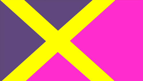 pink yellow blue flag