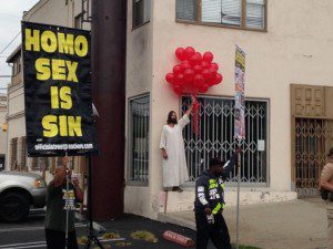 "WeHo Jesus" Kevin Lee Light at the 2013 AIDS Walk Los Angeles. (Photo by Brody Brown)