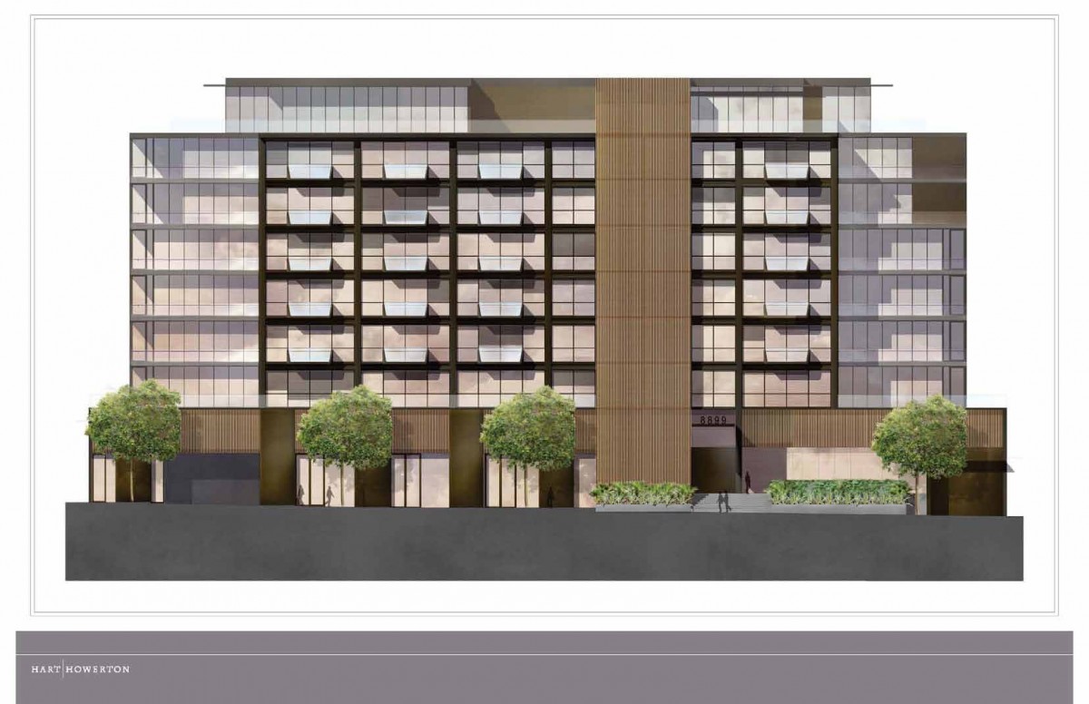 Rendering of proposed redesign of 8899 Beverly Blvd. 
