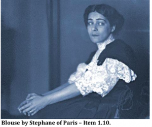Nazimova wearing a blouse by Stephane of Paris.