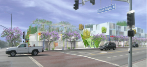 Illustration of the proposed 8120 Santa Monica Blvd. project (Architects Lorcan O'Herlihy)
