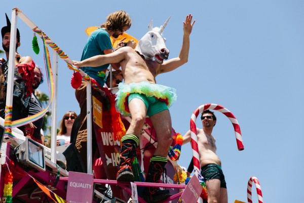 A float in the 2015 L.A. Pride parade in West Hollywood. (Photo by David Vaughn)