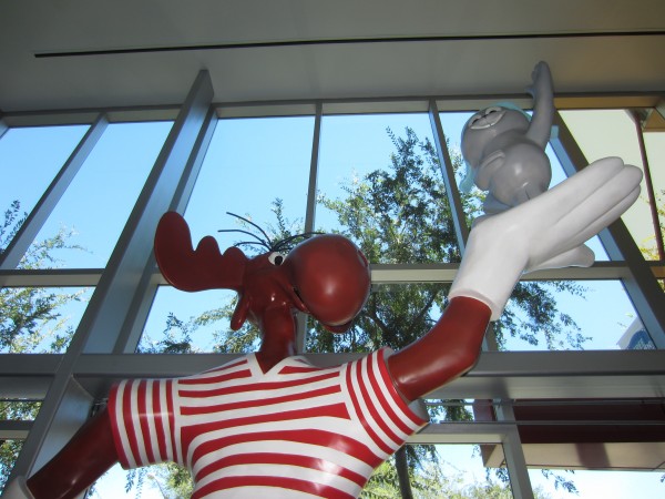 Rocky has joined Bullwinkle in the lobby of West Hollywood's City Hall.  (Photo courtesy of Dan Morin)