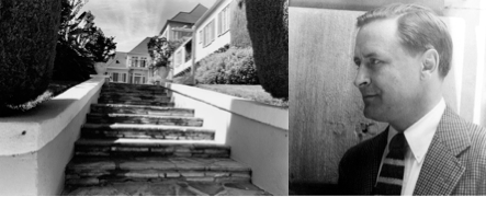 On the left: Steps leading to the apartment house at 1443 N. Hayworth, West Hollywood, where Fitzgerald died in 1940. 
