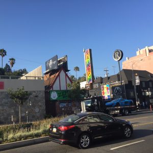 Billboard above Rainbow Bar and Grill