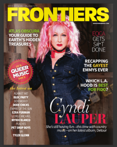 The cover of the latest issue of Frontiers magazine, which never made it off the press.