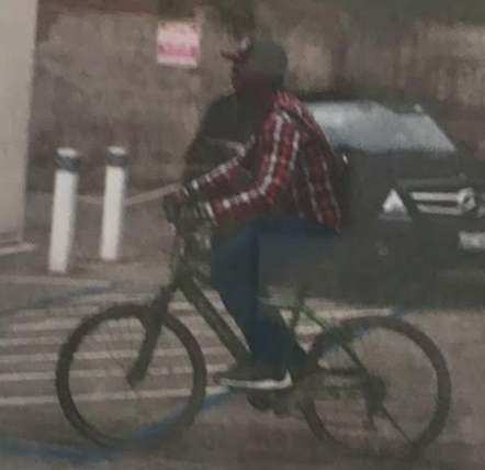 Image of suspected bicycle thief captured on video by Westview Towers.