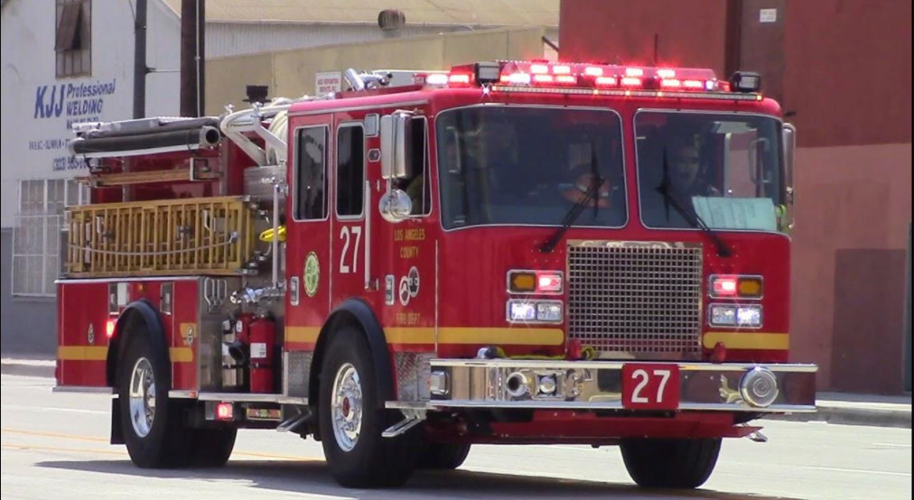 Early Morning Fire on Hillside Near Sunset and La Cienega