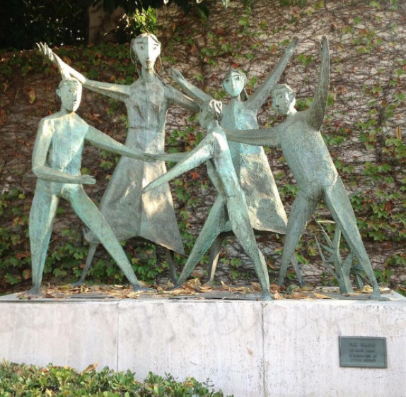 Crew Removes Statue at Lytton Savings Building in What ...