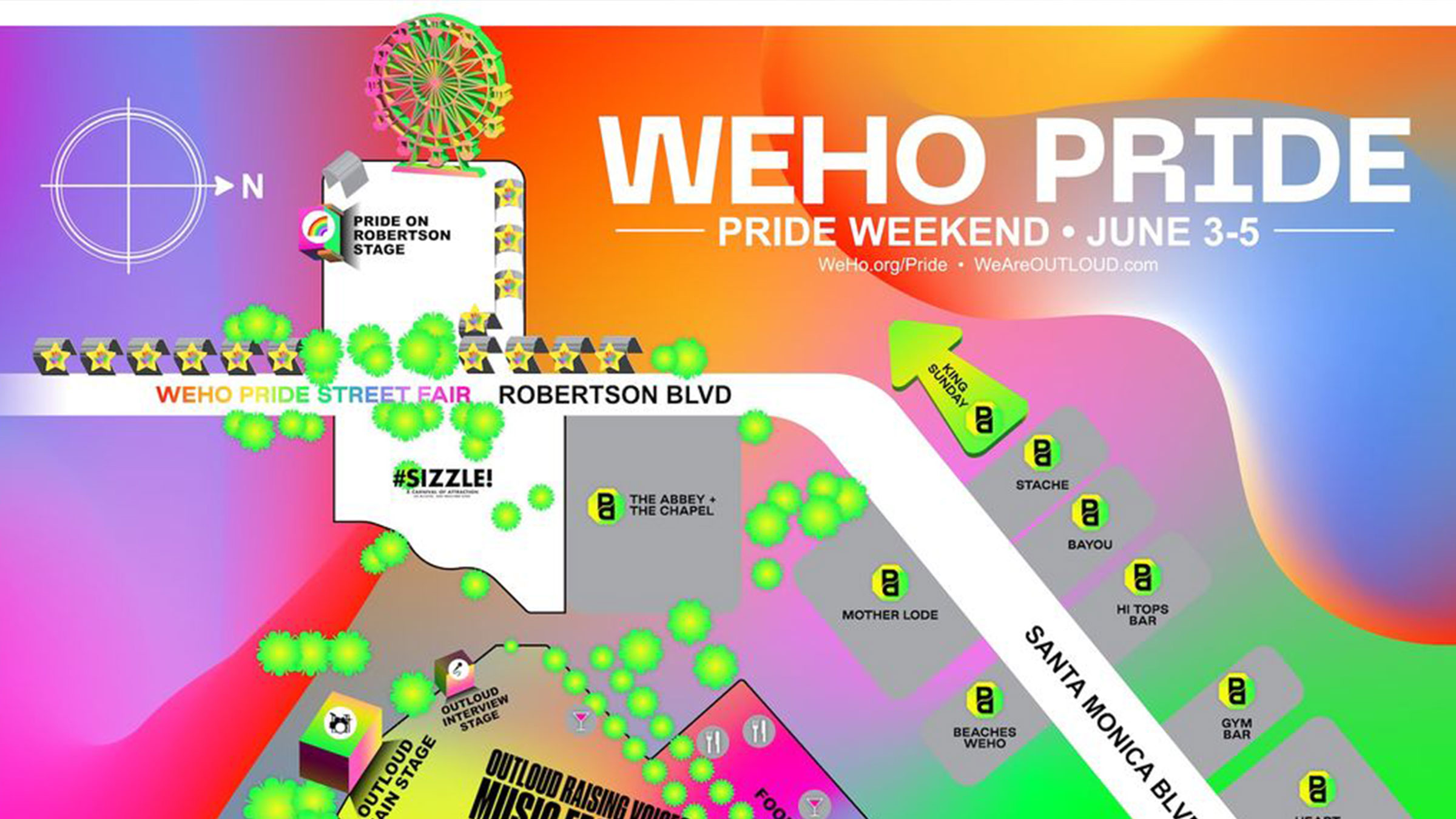 Check out the WeHo Pride map WEHOville
